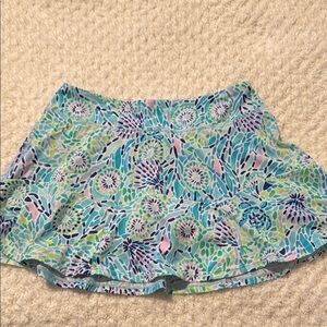 Lily Pulitzer Luxletic Skort with Seashell Colorful Patterned